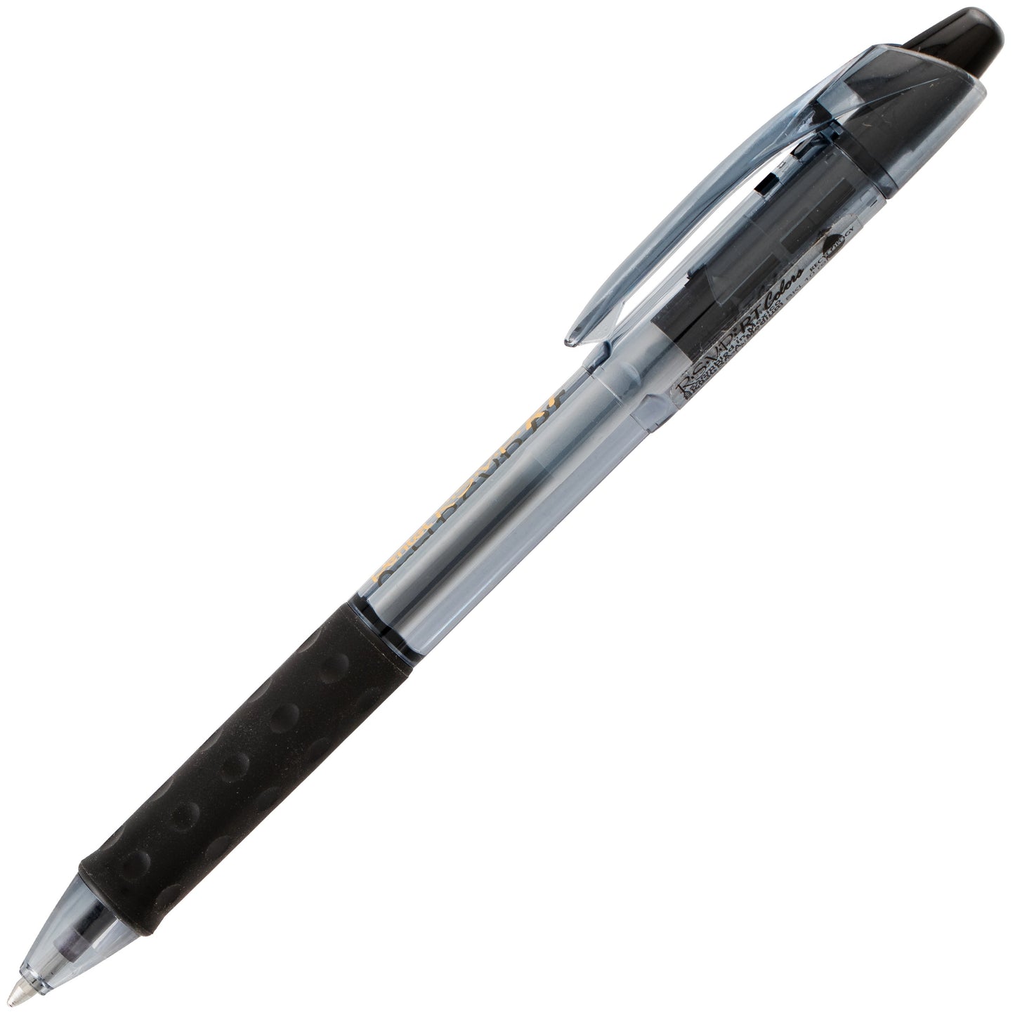 RSVP RT COLORS Retractable Ballpoint Pen, (1.0mm) Medium Line, Black Barrel, Black Ink (BK93CRA-A)