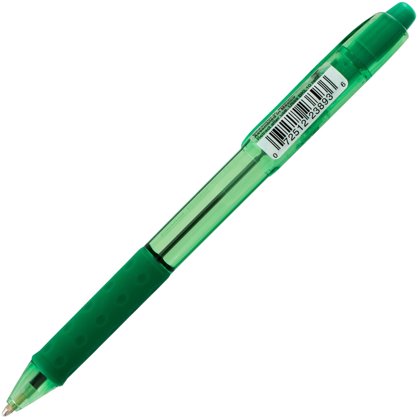 RSVP RT COLORS Retractable Ballpoint Pen, (1.0mm) Medium Line, Green Barrel, Green Ink (BK93CRD-D)