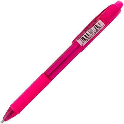 RSVP RT COLORS Retractable Ballpoint Pen, (1.0mm) Medium Line, Pink Barrel, Pink Ink (BK93CRP-P)