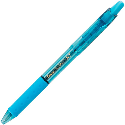 RSVP RT COLORS Retractable Ballpoint Pen, (1.0mm) Medium Line, Sky Blue Barrel, Sky Blue Ink (BK93CRS-S)