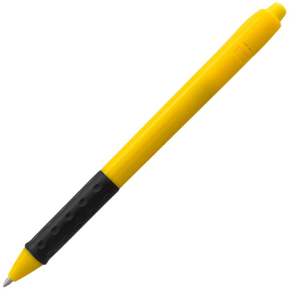 RSVP RT Retractable Ballpoint Pen, (1.0mm) Medium Line, Safety Color Yellow Barrel, Black Ink (BK93HDG-A)