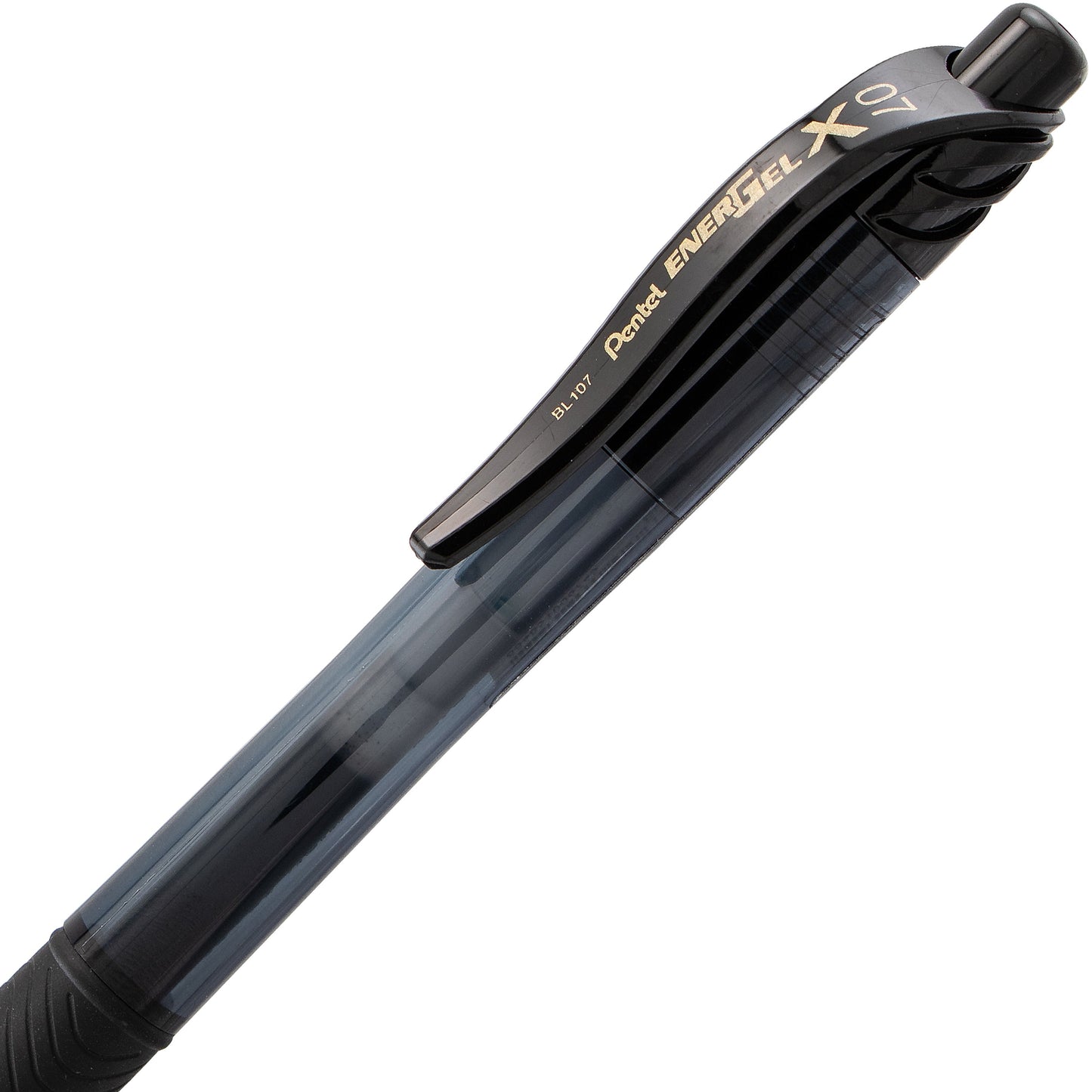EnerGel-X Retractable Liquid Gel Pen, (0.7mm) Metal Tip, Black Ink (BL107-A)