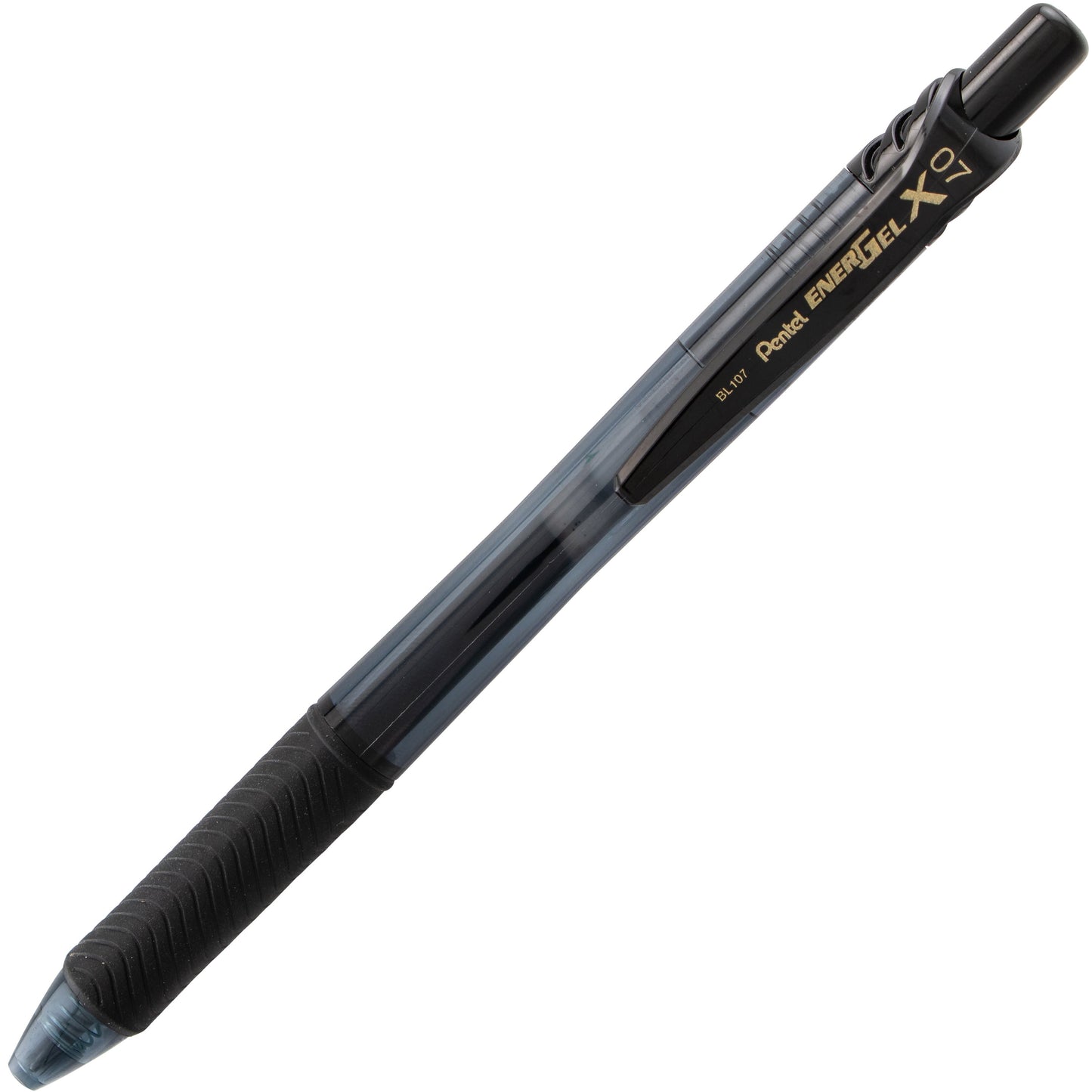 EnerGel-X Retractable Liquid Gel Pen, (0.7mm) Metal Tip, Black Ink (BL107-A)