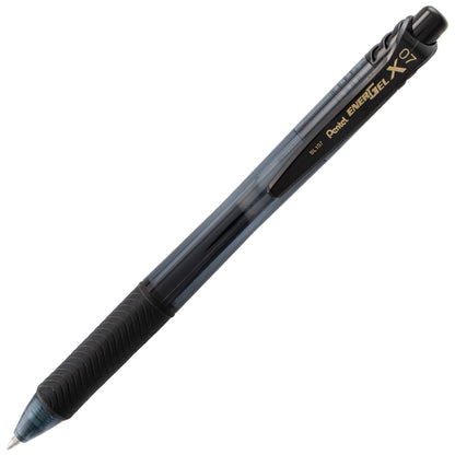 EnerGel-X Retractable Liquid Gel Pen, (0.7mm) Metal Tip, Black Ink (BL107-A)