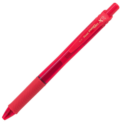 Pentel EnerGel-X Retractable Liquid Gel Pen, (0.7mm) Metal Tip, Red Ink (BL107-B)