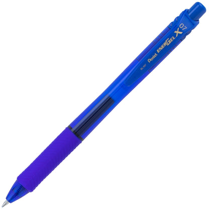 EnerGel-X Retractable Liquid Gel Pen, (0.7mm) Metal Tip, Medium Line, Blue Ink (BL107-C)