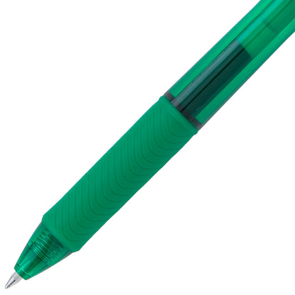 EnerGel-X Retractable Liquid Gel Pen, (0.7mm) Metal Tip, Medium Line, Green Ink (BL107-D)