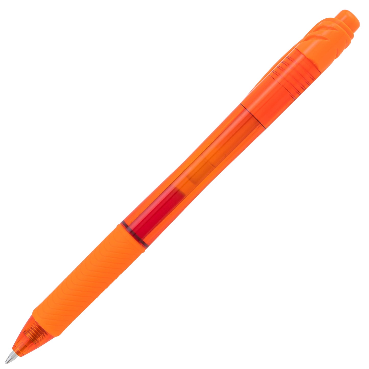 EnerGel-X Retractable Liquid Gel Pen, (0.7mm) Metal Tip, Medium Line, Orange Ink (BL107-F)