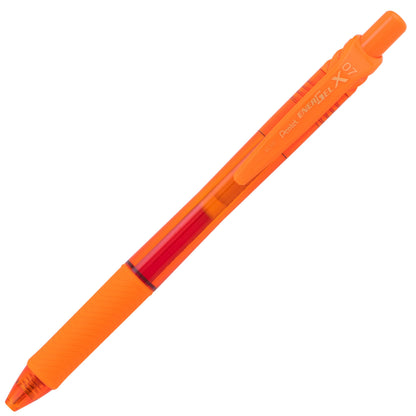 EnerGel-X Retractable Liquid Gel Pen, (0.7mm) Metal Tip, Medium Line, Orange Ink (BL107-F)