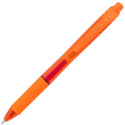EnerGel-X Retractable Liquid Gel Pen, (0.7mm) Metal Tip, Medium Line, Orange Ink (BL107-F)