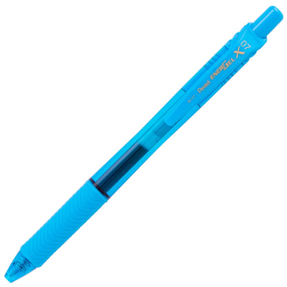 EnerGel-X Retractable Liquid Gel Pen, (0.7mm) Metal Tip, Medium Line, Sky Blue Ink (BL107-S)