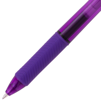 EnerGel-X Retractable Liquid Gel Pen, (0.7mm) Metal Tip, Medium Line, Violet Ink (BL107-V)