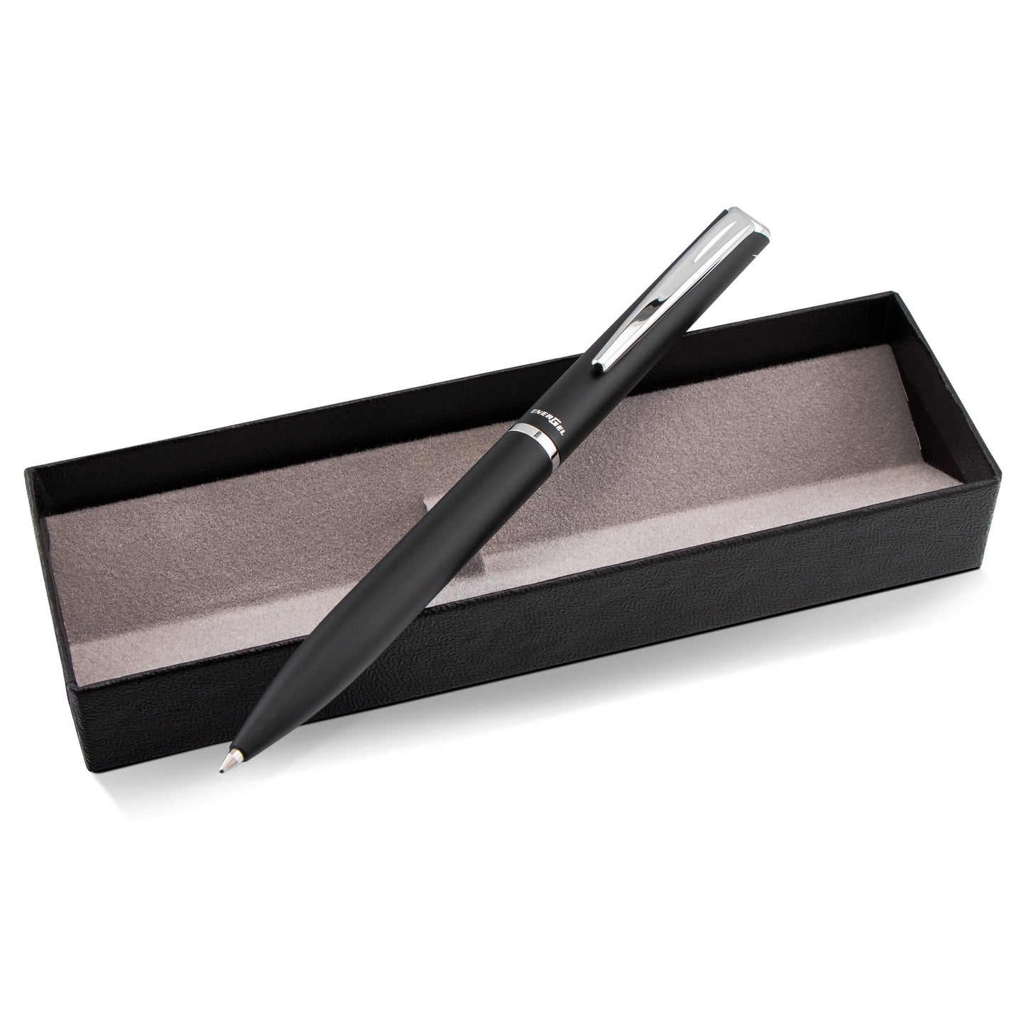 EnerGel Style Gel Pen, (0.7mm) Medium Line, Black barrel, Black Ink, Gift Box w/ Belly Band (BL2007AABX)