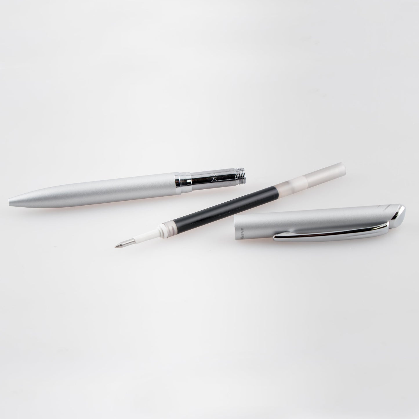 EnerGel Style Gel Pen, (0.7mm) Medium Line, Silver barrel, Black Ink, Gift Box w/ Belly Band (BL2007ZABX)