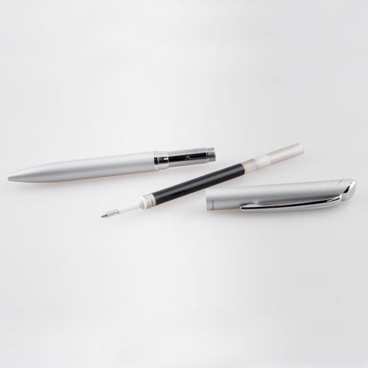 EnerGel Style Gel Pen, (0.7mm) Medium Line, Silver barrel, Black Ink, Gift Box w/ Belly Band (BL2007ZABX)