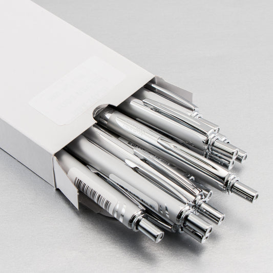EnerGel Alloy Retractable Premium Liquid Gel Pen, (0.7mm) Metal Tip, Medium Line,Silver Barrel, Black Ink (BL407-A)