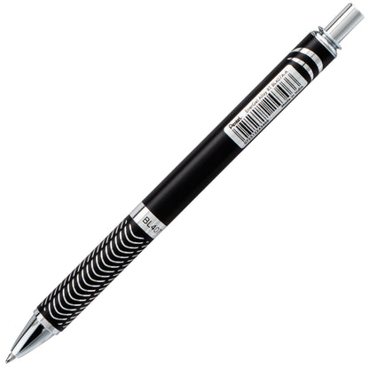 EnerGel Alloy Retractable Premium Liquid Gel Pen, (0.7mm) Metal Tip, Medium Line,Black Barrel, Black Ink (BL407A-A)