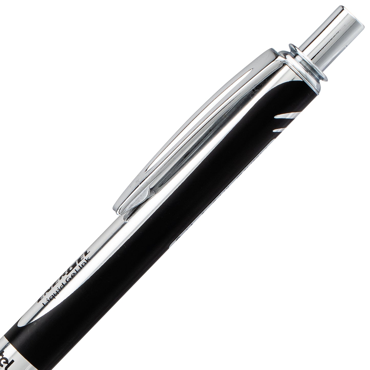 EnerGel Alloy Retractable Premium Liquid Gel Pen, (0.7mm) Metal Tip, Medium Line,Black Barrel, Black Ink (BL407A-A)