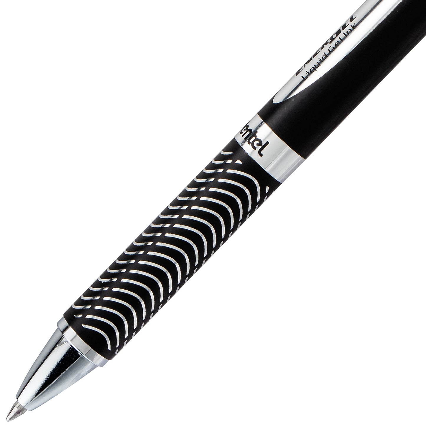 EnerGel Alloy Retractable Premium Liquid Gel Pen, (0.7mm) Metal Tip, Medium Line,Black Barrel, Black Ink (BL407A-A)