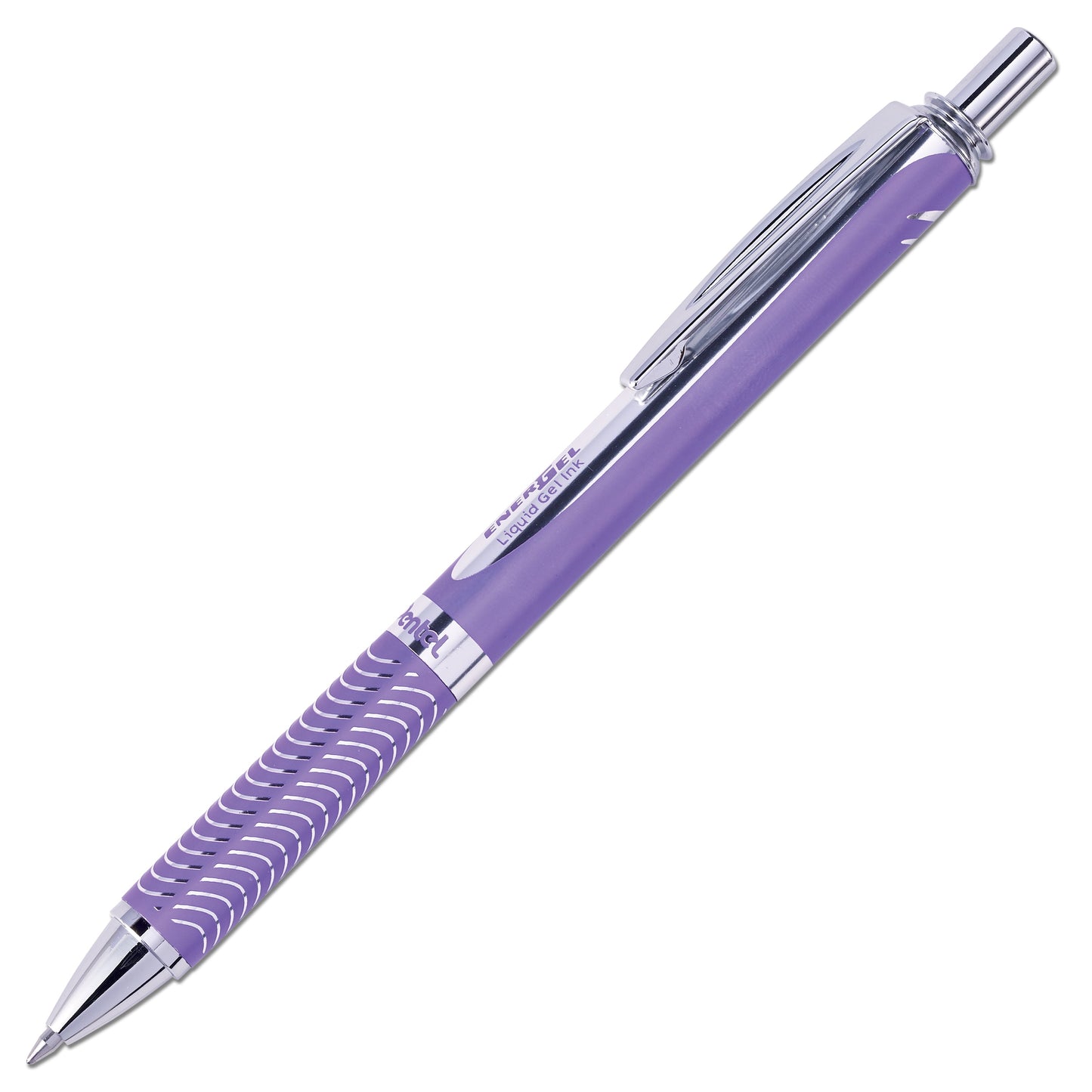EnerGel Alloy Retractable Premium Liquid Gel Pen, (0.7mm) Metal Tip, Medium Line, Violet Barrel, Violet Ink (BL407V-V)