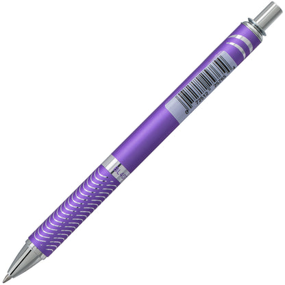 EnerGel Alloy Retractable Premium Liquid Gel Pen, (0.7mm) Metal Tip, Medium Line, Violet Barrel, Violet Ink (BL407V-V)