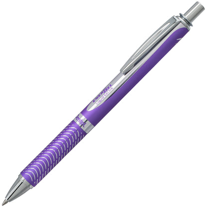 EnerGel Alloy Retractable Premium Liquid Gel Pen, (0.7mm) Metal Tip, Medium Line, Violet Barrel, Violet Ink (BL407V-V)