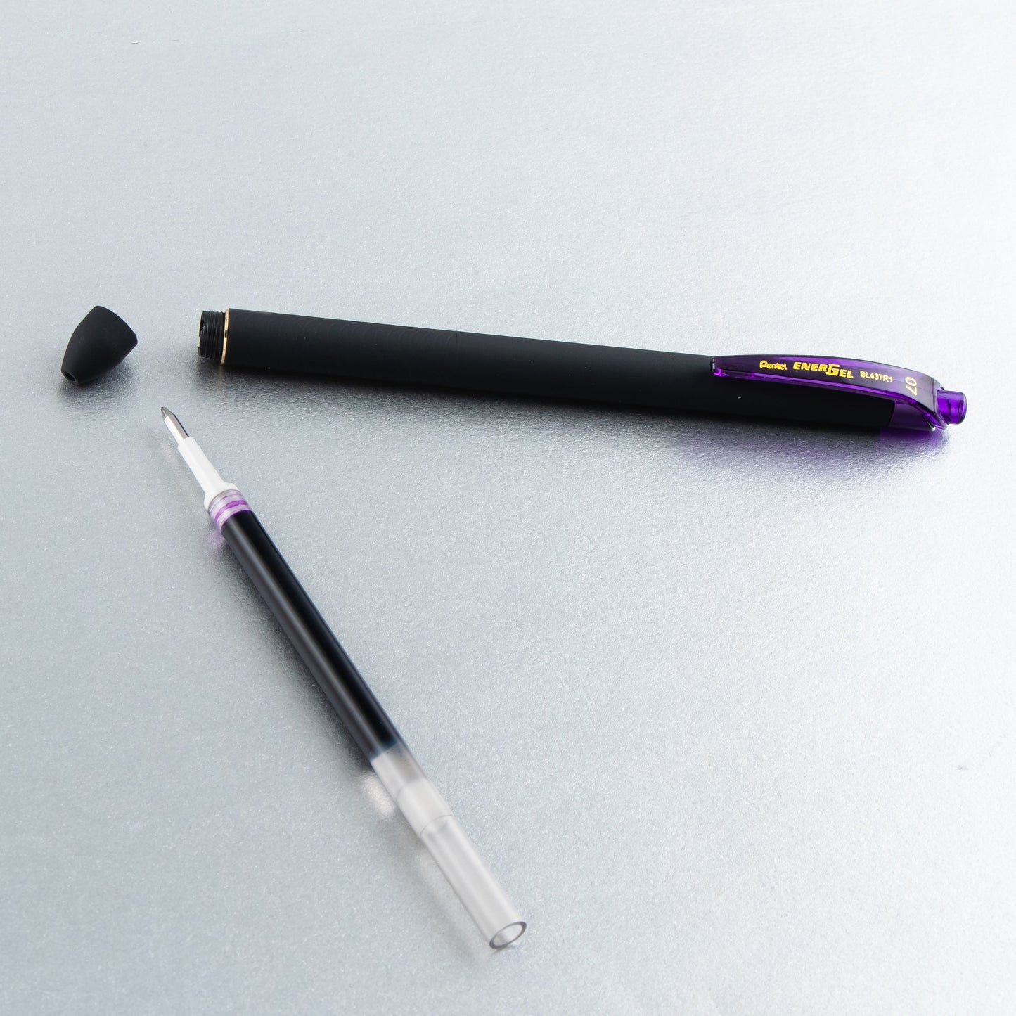 EnerGel Kuro Liquid Gel Pen, (0.7mm) Medium line, Violet Ink (BL437R1-V)