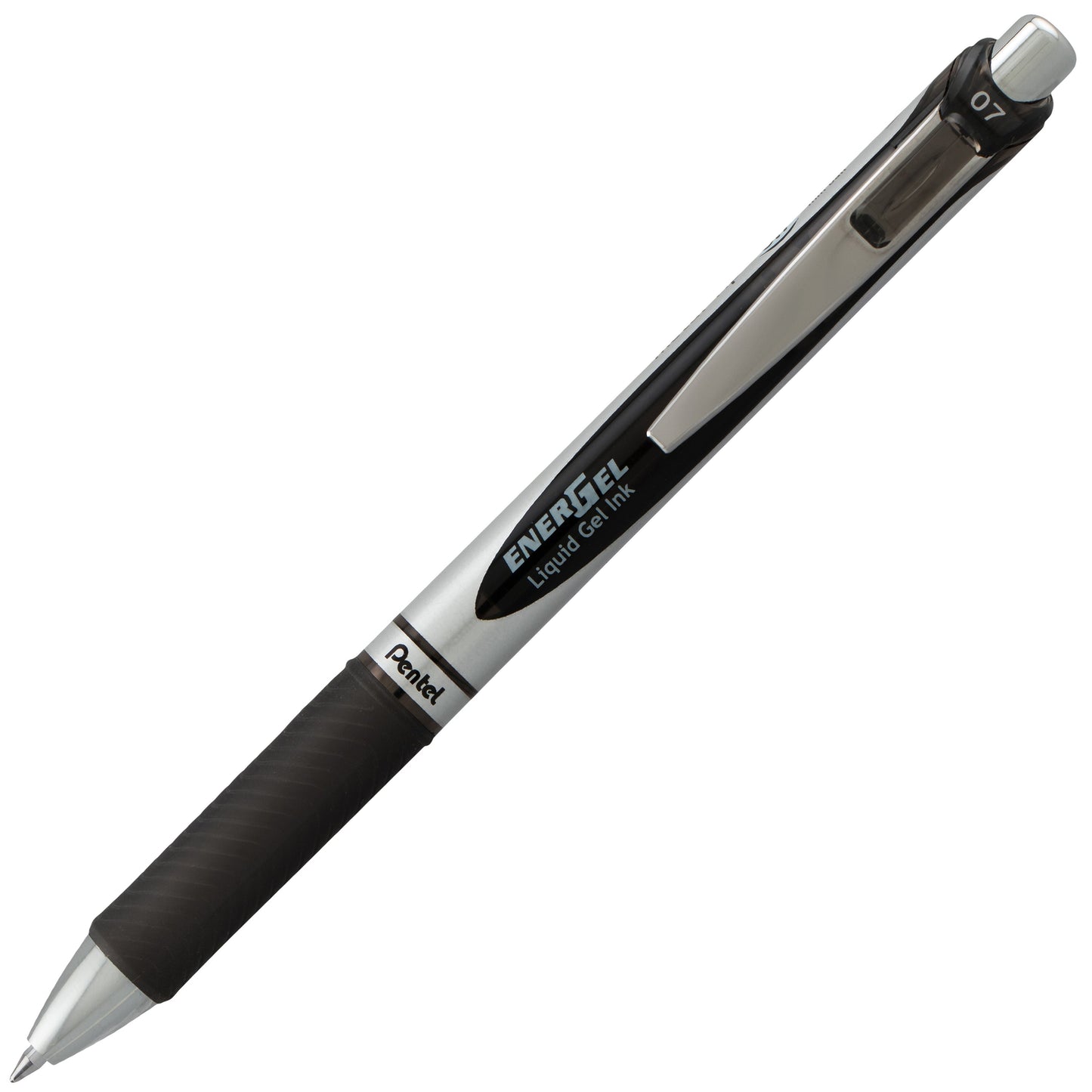 EnerGel RTX Retractable Liquid Gel Pen, (0.7mm) Metal Tip, Medium Line, Black Ink (BL77-A)