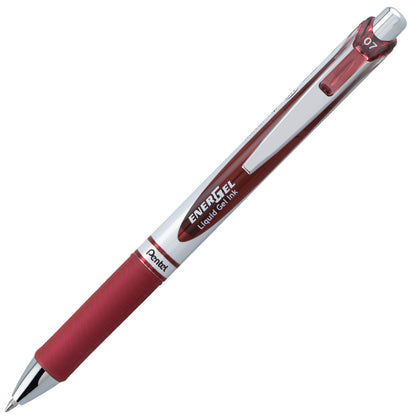 EnerGel RTX Retractable Liquid Gel Pen, (0.7mm) Medium line, Burgundy Ink (BL77-BG)