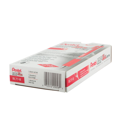 EnerGel RTX Retractable Liquid Gel Pen, (0.7mm) Metal Tip, Medium Line,Red Ink (BL77-B)