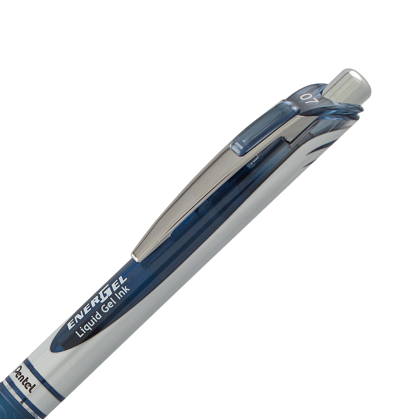 Pentel EnerGel RTX Retractable Liquid Gel Pen, (0.7mm) Metal Tip, Medium Line, Navy Blue Ink (BL77-CA)