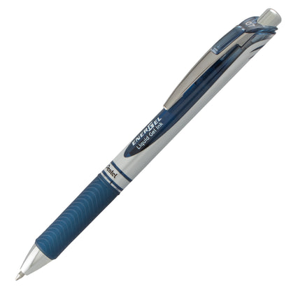 Pentel EnerGel RTX Retractable Liquid Gel Pen, (0.7mm) Metal Tip, Medium Line, Navy Blue Ink (BL77-CA)