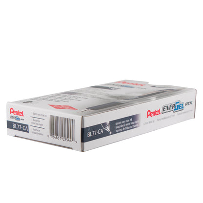 Pentel EnerGel RTX Retractable Liquid Gel Pen, (0.7mm) Metal Tip, Medium Line, Navy Blue Ink (BL77-CA)
