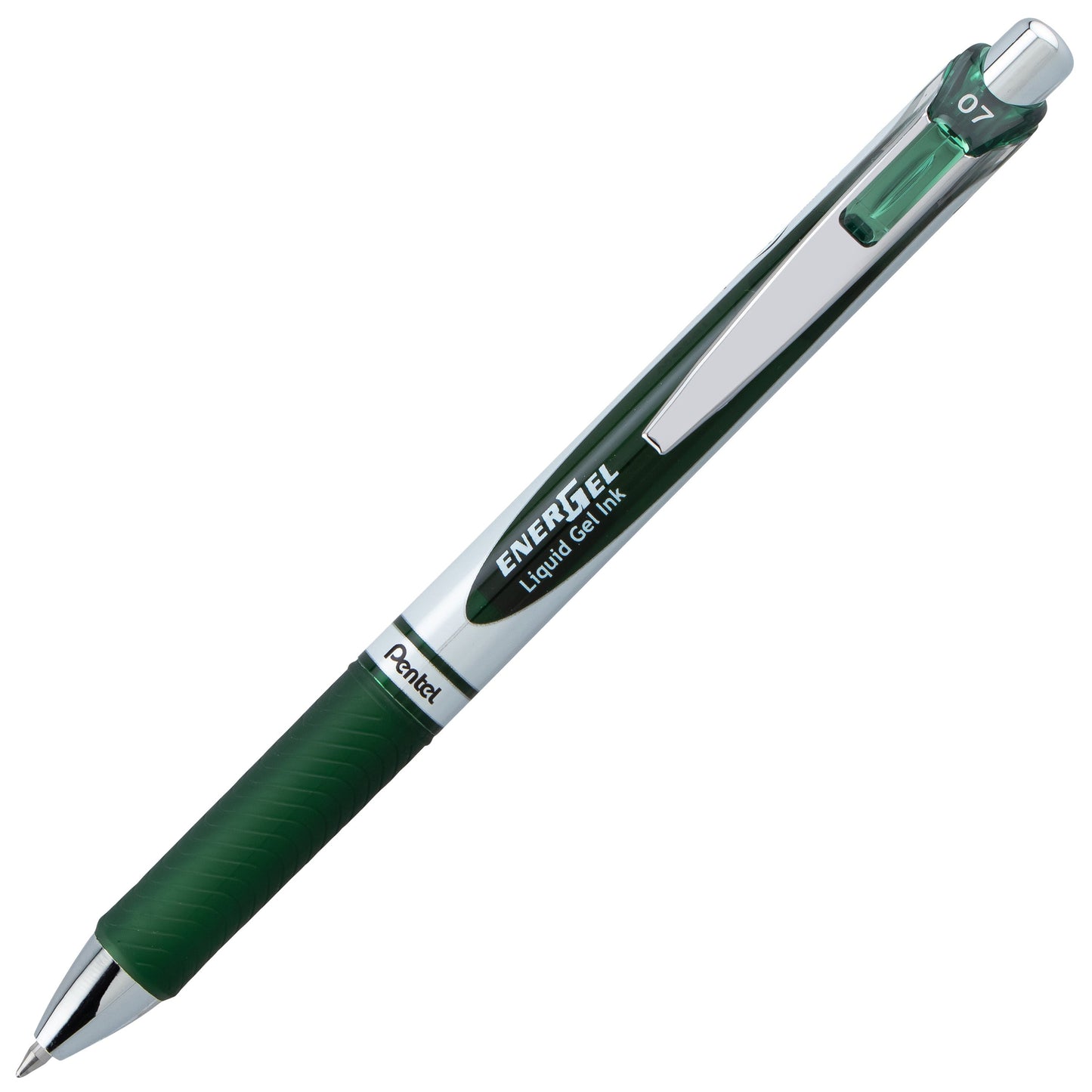 Pentel EnerGel RTX Retractable Liquid Gel Pen, (0.7mm) Medium line, Forest Green Ink (BL77-D3)