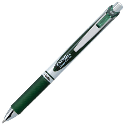 Pentel EnerGel RTX Retractable Liquid Gel Pen, (0.7mm) Medium line, Forest Green Ink (BL77-D3)