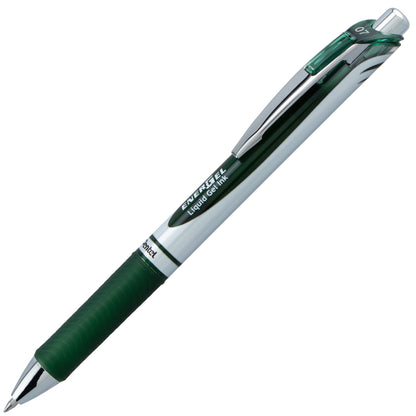 Pentel EnerGel RTX Retractable Liquid Gel Pen, (0.7mm) Medium line, Forest Green Ink (BL77-D3)