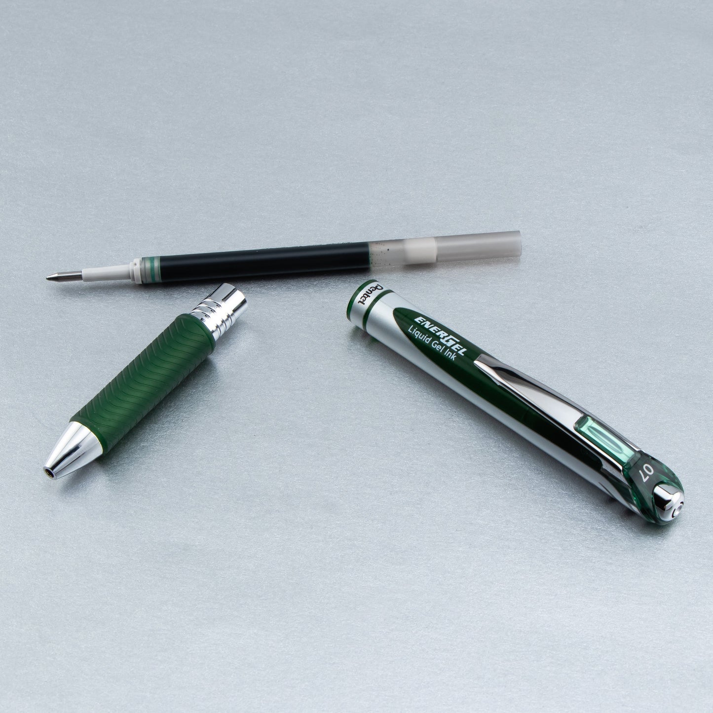 Pentel EnerGel RTX Retractable Liquid Gel Pen, (0.7mm) Medium line, Forest Green Ink (BL77-D3)