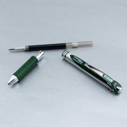 Pentel EnerGel RTX Retractable Liquid Gel Pen, (0.7mm) Medium line, Forest Green Ink (BL77-D3)