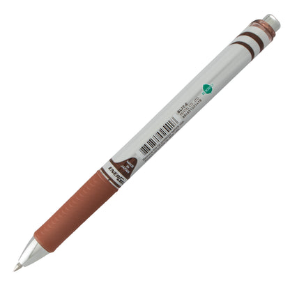 EnerGel RTX Retractable Liquid Gel Pen, (0.7mm) Metal Tip, Medium Line, Brown Ink (BL77-E)
