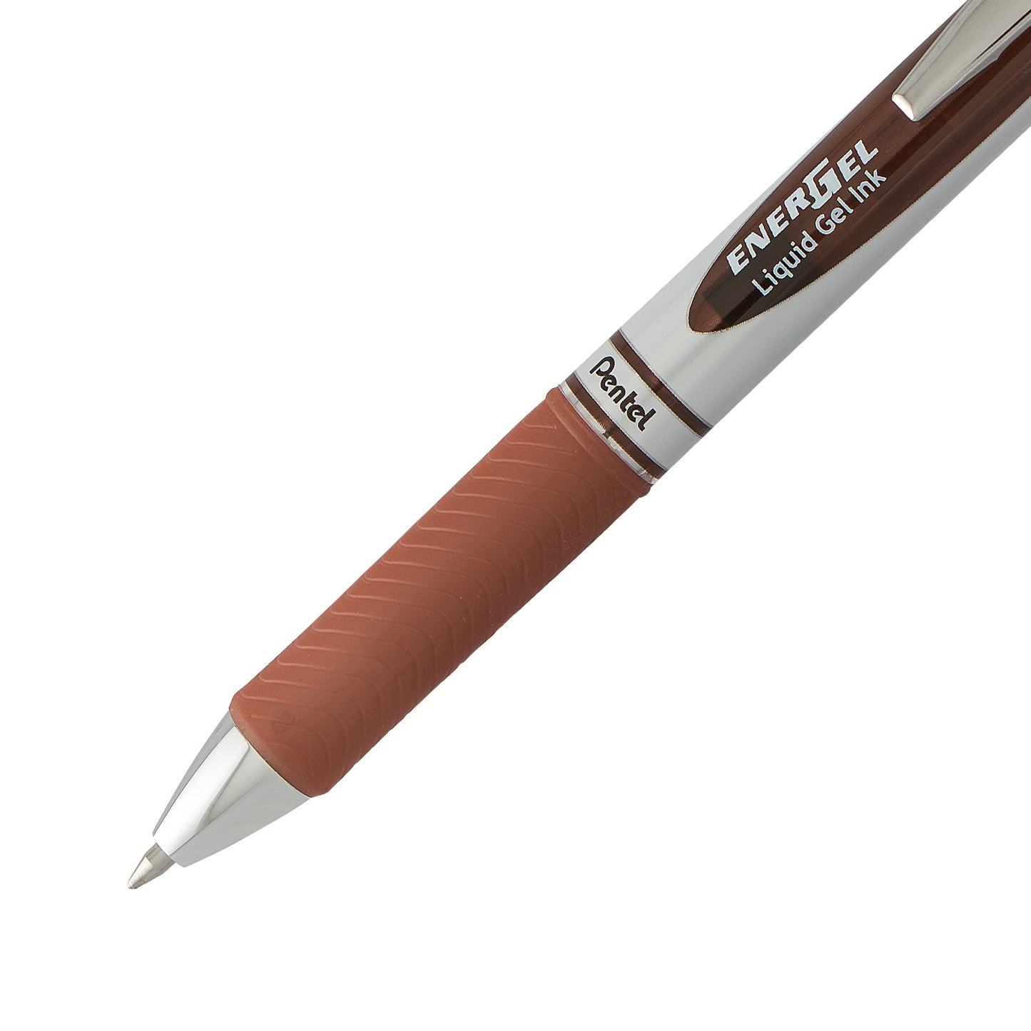 EnerGel RTX Retractable Liquid Gel Pen, (0.7mm) Metal Tip, Medium Line, Brown Ink (BL77-E)