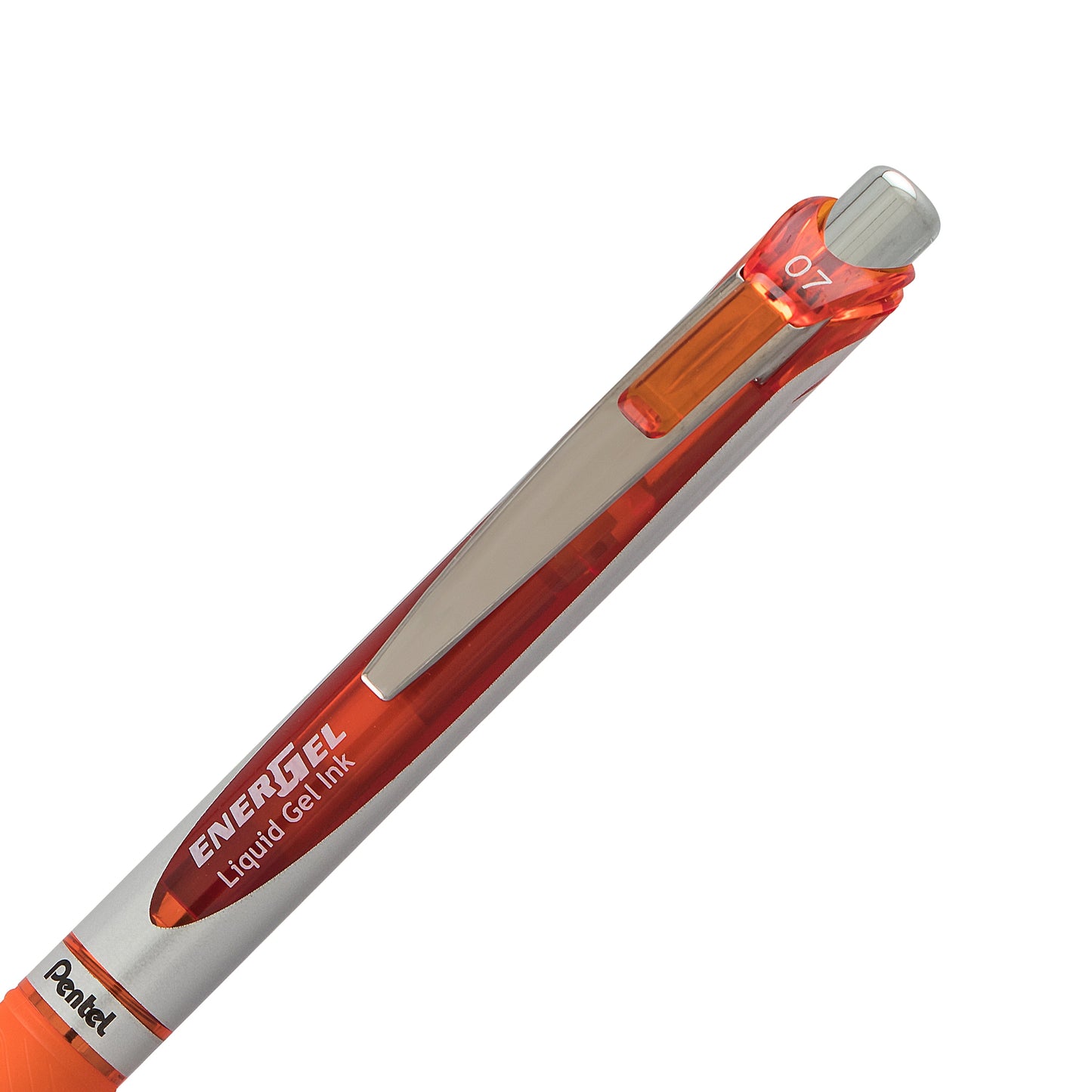 EnerGel RTX Retractable Liquid Gel Pen, (0.7mm) Metal Tip, Medium Line,Orange Ink (BL77-F)