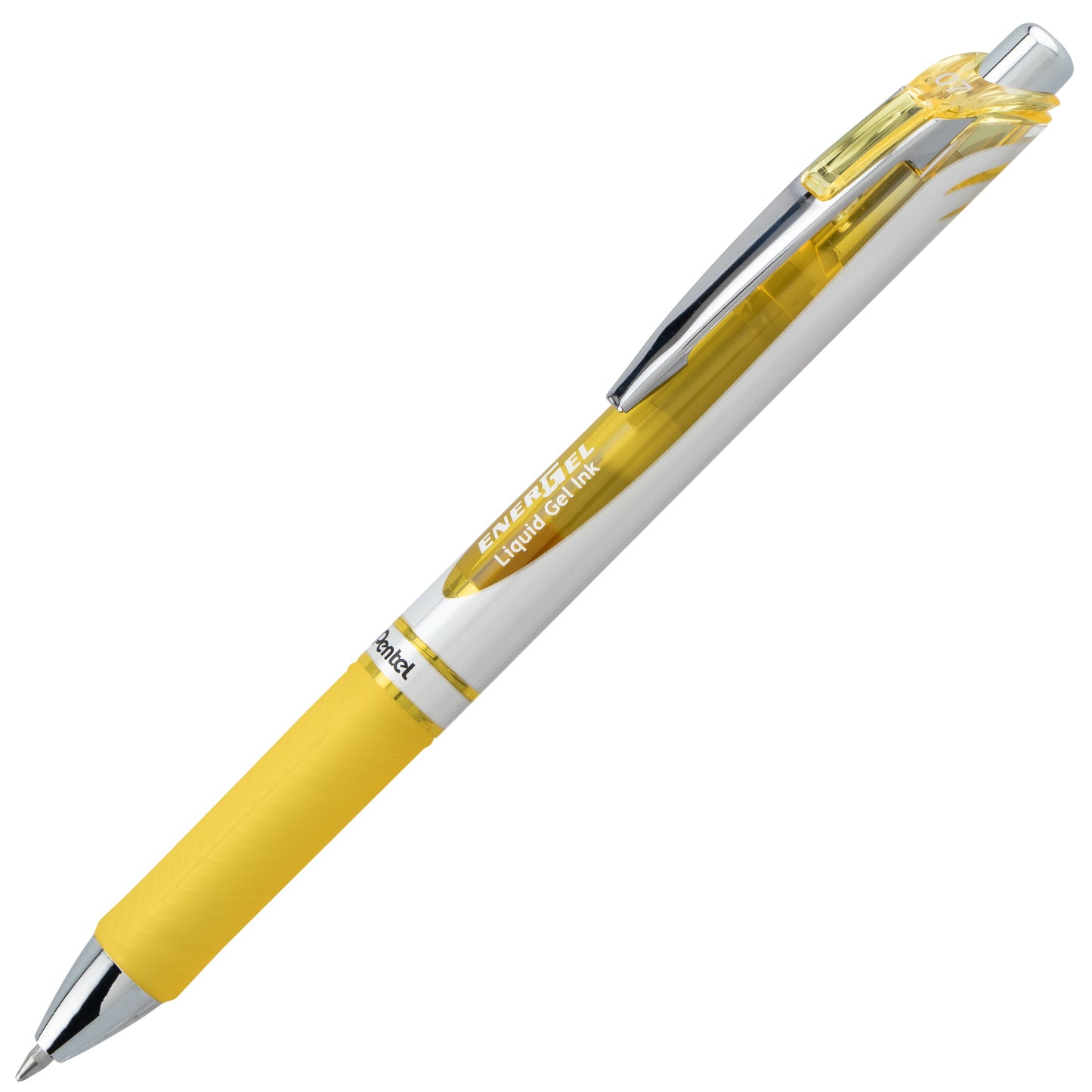 EnerGel RTX Retractable Liquid Gel Pen, (0.7mm) Medium line, Yellow Ink (BL77-G)