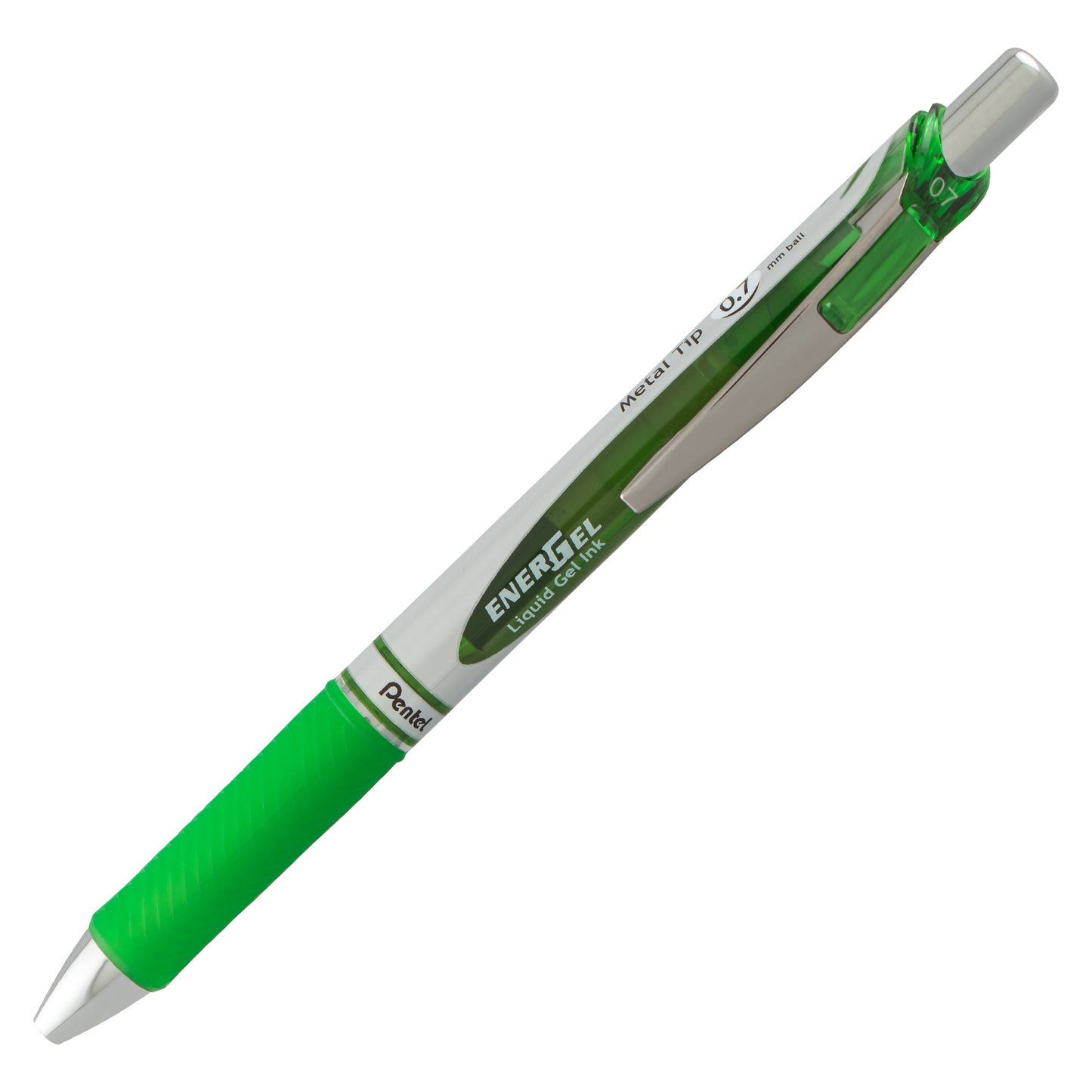 EnerGel RTX Retractable Liquid Gel Pen, (0.7mm) Metal Tip, Medium Line, Lime Green Ink (BL77-K)