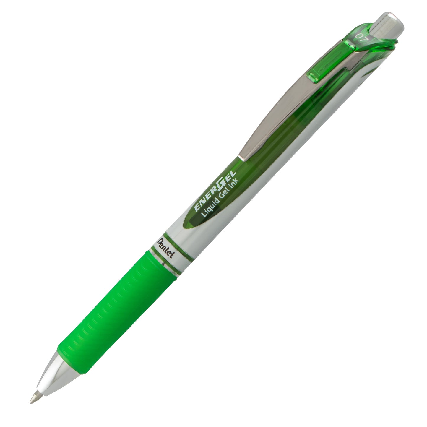 EnerGel RTX Retractable Liquid Gel Pen, (0.7mm) Metal Tip, Medium Line, Lime Green Ink (BL77-K)