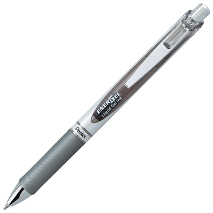 EnerGel RTX Retractable Liquid Gel Pen, (0.7mm) Medium line, Gray Ink (BL77-N)