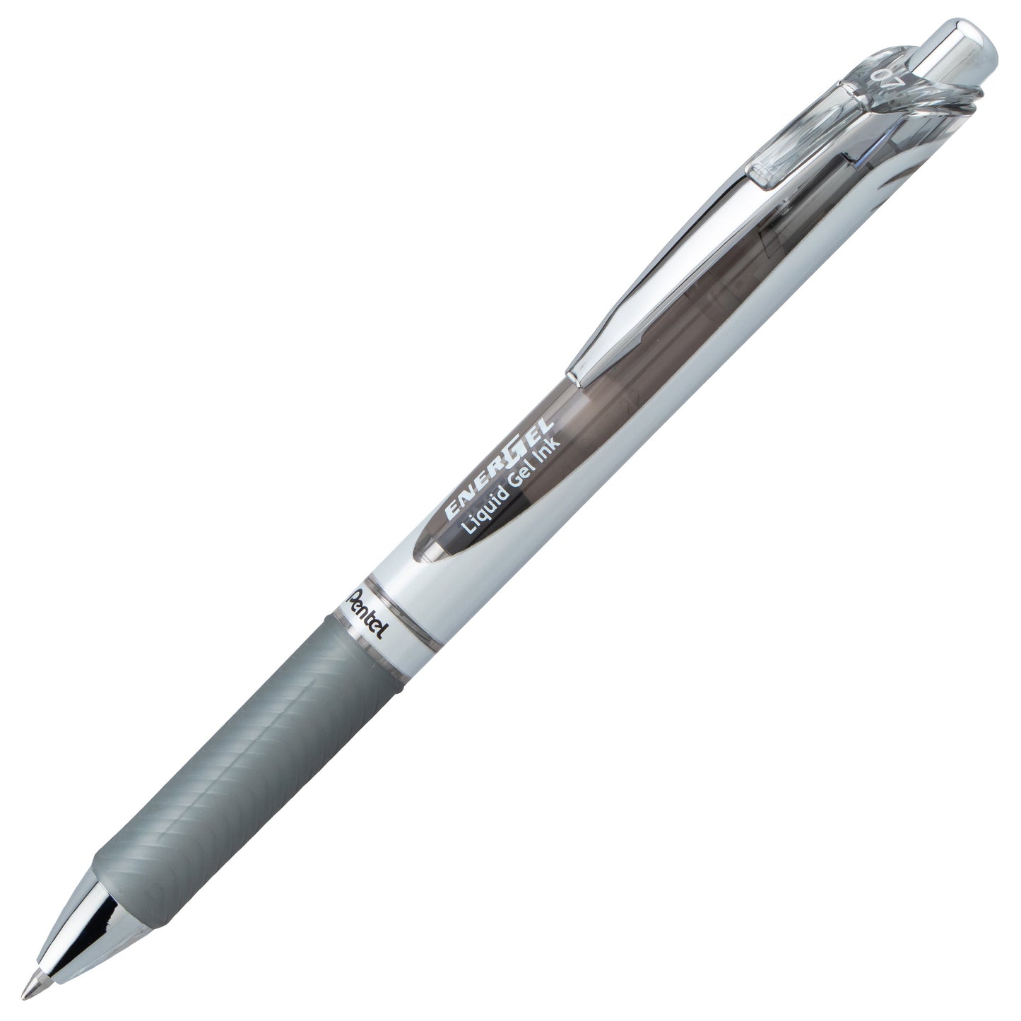 EnerGel RTX Retractable Liquid Gel Pen, (0.7mm) Medium line, Gray Ink (BL77-N)