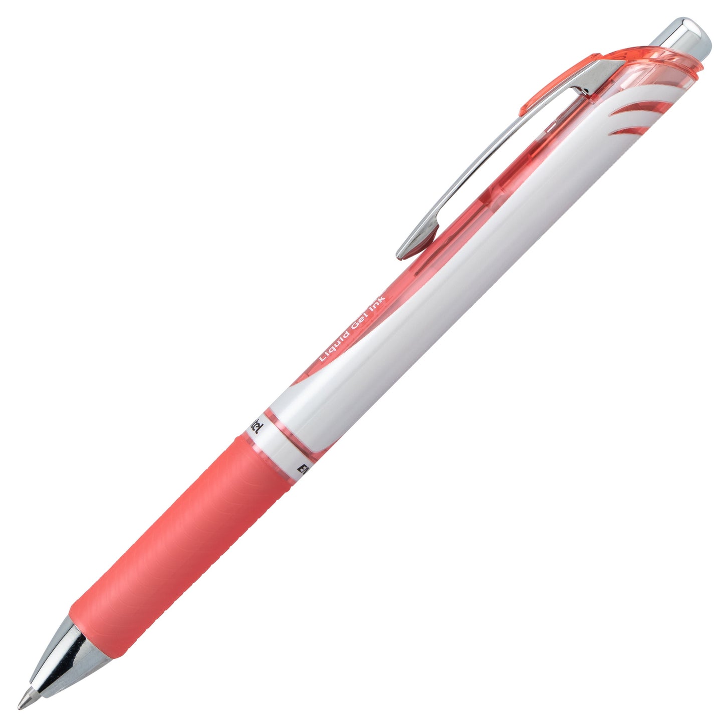 EnerGel RTX Retractable Liquid Gel Pen, (0.7mm) Medium line, Coral Pink Ink (BL77-P3)