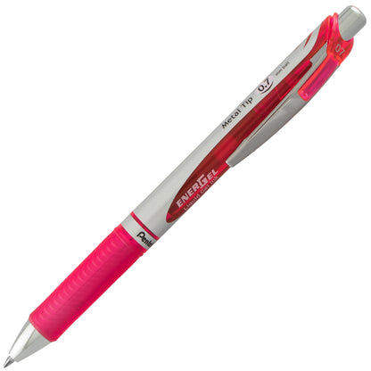 EnerGel RTX Retractable Liquid Gel Pen, (0.7mm) Metal Tip, Medium Line, Pink Ink (BL77-P)