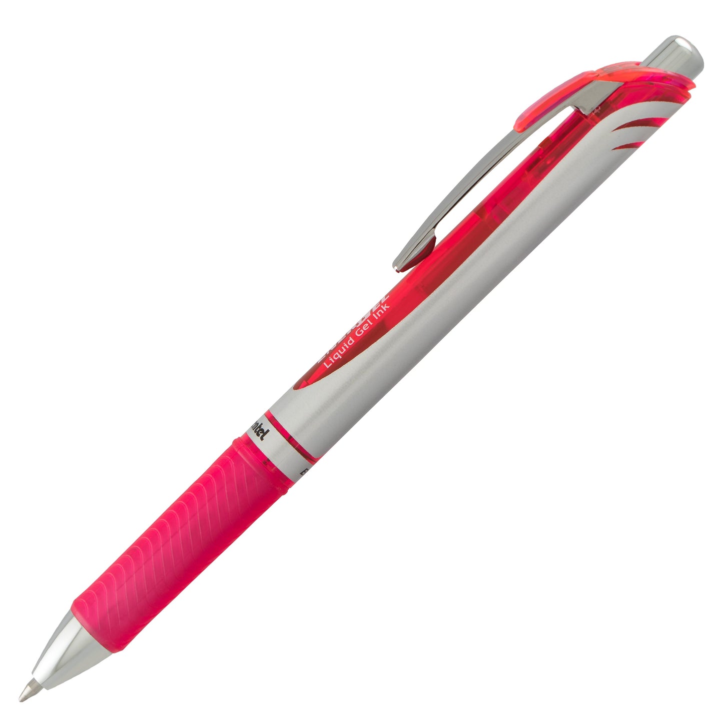EnerGel RTX Retractable Liquid Gel Pen, (0.7mm) Metal Tip, Medium Line, Pink Ink (BL77-P)