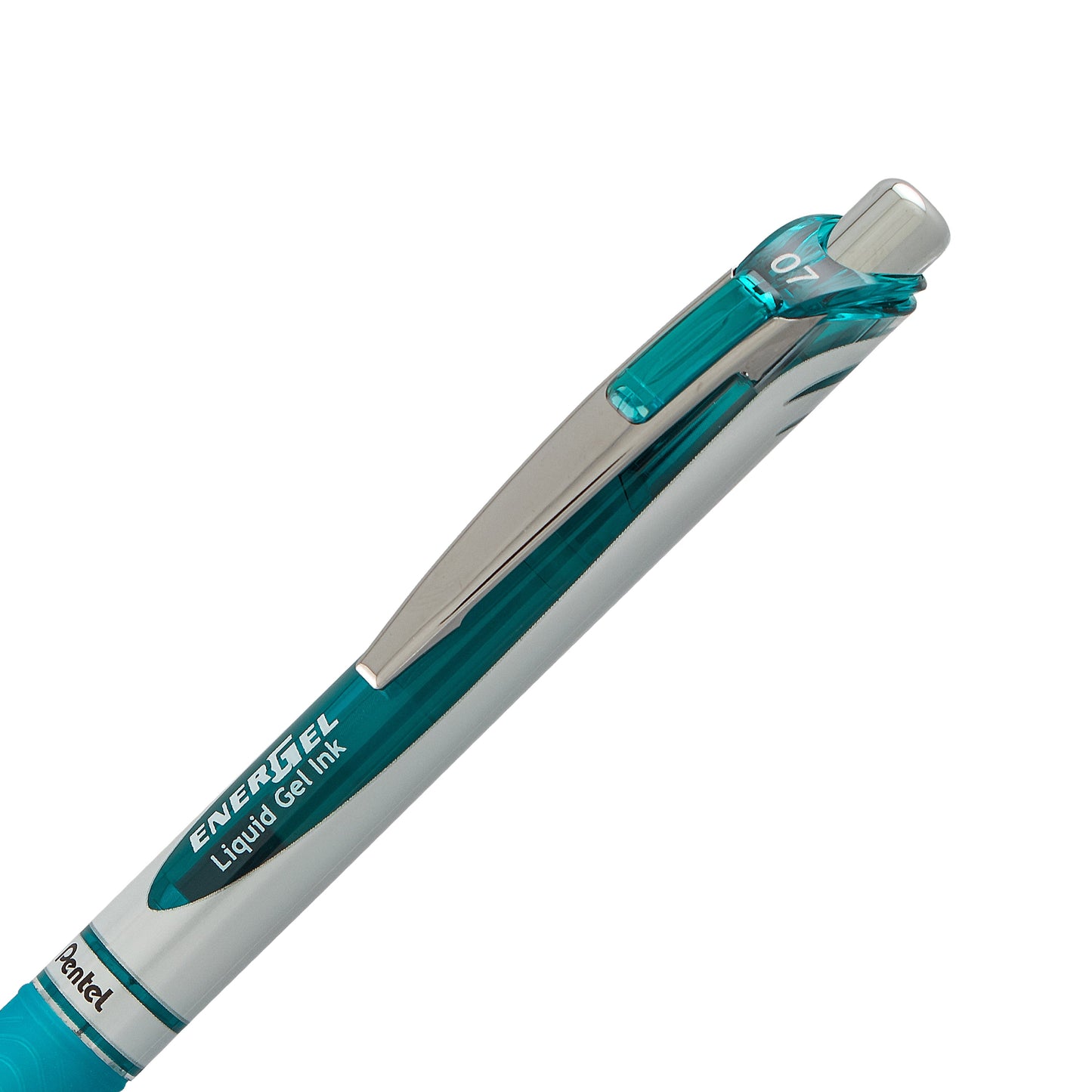 EnerGel RTX Retractable Liquid Gel Pen, (0.7mm) Metal Tip, Medium Line, Turquoise Ink (BL77-S3)